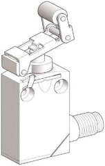 Telemecanique Sensors - SPDT, NC/NO, 240 VAC, 250 VDC, Screw Terminal, Roller Plunger Actuator, General Purpose Limit Switch - 1, 2, 6, 12, 13, 4X, 6P NEMA Rating, IP66, IP67, IP68 IPR Rating - Exact Tool & Supply