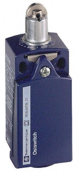 Telemecanique Sensors - SPDT, NC/NO, 240 VAC, 250 VDC, Screw Terminal, Roller Plunger Actuator, General Purpose Limit Switch - 1, 2, 4, 6, 12, 13 NEMA Rating, IP66, IP67 IPR Rating - Exact Tool & Supply