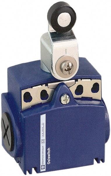 Telemecanique Sensors - DP, NC/NO, 240 VAC, Screw Terminal, Roller Lever Actuator, General Purpose Limit Switch - IP66, IP67 IPR Rating - Exact Tool & Supply