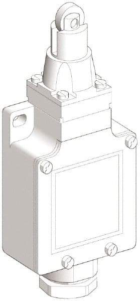 Telemecanique Sensors - SPDT, NC/NO, 240 VAC, 250 VDC, Screw Terminal, Roller Plunger Actuator, General Purpose Limit Switch - 1, 2, 4, 6, 12, 13, 6P NEMA Rating, IP66 IPR Rating - Exact Tool & Supply