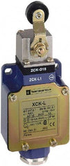 Telemecanique Sensors - SPDT, NC/NO, 240 VAC, 250 VDC, Screw Terminal, Roller Lever Actuator, General Purpose Limit Switch - 1, 2, 4, 6, 12, 13, 6P NEMA Rating, IP66 IPR Rating - Exact Tool & Supply