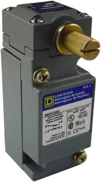 Square D - SPDT, NC/NO, 600 Volt, Screw Terminal, Rotary Head Actuator, General Purpose Limit Switch - Exact Tool & Supply