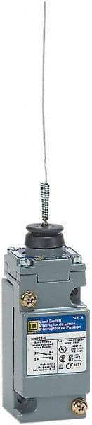 Square D - SPDT, NC/NO, Multiple VDC Levels, Screw Terminal, Cat Whisker Actuator, General Purpose Limit Switch - 1, 2, 4, 6, 12, 13, 6P NEMA Rating, IP66 IPR Rating - Exact Tool & Supply