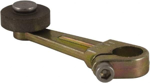 Square D - 2 Inch Long, 1/4 Inch Diameter, Cast Zinc Body, Limit Switch Operator - 1/4 Inch Face Width, Iron Roller, For Use with Limit Switches - Exact Tool & Supply