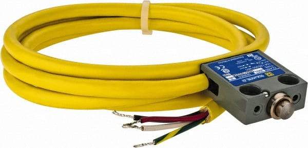 Square D - SPDT, NC/NO, Multiple VAC Levels, Prewired Terminal, Plunger Actuator, General Purpose Limit Switch - 1, 2, 4, 6, 6P NEMA Rating, IP67 IPR Rating, 80 Ounce Operating Force - Exact Tool & Supply