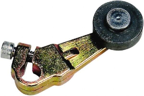 Square D - 1-1/2 Inch Long, 1/4 Inch Diameter, Cast Zinc Body, Limit Switch Lever Roller - 1/4 Inch Face Width, Steel Roller, For Use with Limit Switches - Exact Tool & Supply
