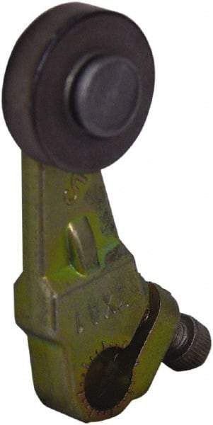 Square D - 1-1/2 Inch Long, 1/4 Inch Diameter, Cast Zinc Body, Limit Switch Lever Roller - 1/4 Inch Face Width, Steel Roller, For Use with Limit Switches - Exact Tool & Supply