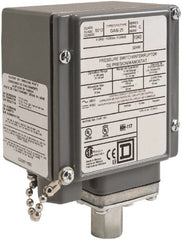 Square D - 4, 13 and 4X NEMA Rated, DPDT, 20 to 675 psi, Electromechanical Pressure and Level Switch - Exact Tool & Supply