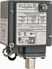 Square D - 4, 13 and 4X NEMA Rated, SPDT-DB, 3 to 150 psig, Electromechanical Pressure and Level Switch - Exact Tool & Supply