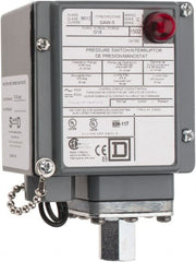 Square D - 4, 13 and 4X NEMA Rated, SPDT-DB, 3 to 150 psig, Electromechanical Pressure and Level Switch - Exact Tool & Supply
