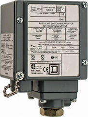 Square D - 4, 13 and 4X NEMA Rated, SPDT-DB, 20 to 675 psig, Electromechanical Pressure and Level Switch - Exact Tool & Supply