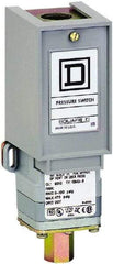 Square D - 1 NEMA Rated, SPDT, 13 to 425 psi, Electromechanical Pressure and Level Switch - Adjustable Pressure, 120 VAC at 6 Amp, 125 VDC at 0.22 Amp, 240 VAC at 3 Amp, 250 VDC at 0.27 Amp, 1/4 Inch Connector, Screw Terminal, For Use with 9012G - Exact Tool & Supply