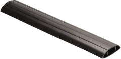 Hubbell Wiring Device-Kellems - 1 Channel, 5 Ft Long, 1-1/4" Max Compatible Cable Diam, Black PVC On Floor Cable Cover - 142.24mm Overall Width x 43.18mm Overall Height, 45.98mm Channel Width x 1-1/4" Channel Height - Exact Tool & Supply