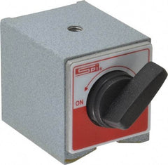 SPI - 2-1/4" Long x 2" Wide x 2-1/8" High Magnetic Indicator Base with On/Off Switch - 160 Lb Magnetic Pull - Exact Tool & Supply