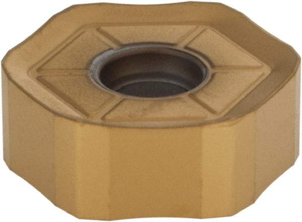 Kennametal - HNGJ535 HD Grade KC725M Carbide Milling Insert - TiN/TiCN/TiN Finish, 0.215" Thick, 5/8" Inscribed Circle, 1.2mm Corner Radius - Exact Tool & Supply