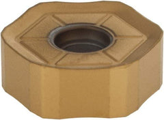 Kennametal - HNGJ535 HD Grade KC725M Carbide Milling Insert - TiN/TiCN/TiN Finish, 0.215" Thick, 5/8" Inscribed Circle, 1.2mm Corner Radius - Exact Tool & Supply