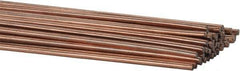 Welding Material - 36 Inch Long, 1/16 Inch Diameter, Copper Coated, Carbon Steel, TIG Welding and Brazing Rod - 10 Lb., Industry Specification ER70S6 - Exact Tool & Supply