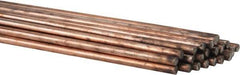 Welding Material - 36 Inch Long, 3/32 Inch Diameter, Copper Coated, Carbon Steel, TIG Welding and Brazing Rod - 10 Lb., Industry Specification ER70S6 - Exact Tool & Supply