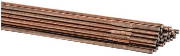 Welding Material - 36 Inch Long, 1/8 Inch Diameter, Copper Coated, Carbon Steel, TIG Welding and Brazing Rod - 10 Lb., Industry Specification ER70S6 - Exact Tool & Supply