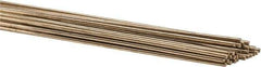 Welding Material - 36 Inch Long, 1/16 Inch Diameter, Bare Coated, Low Fuming Bronze, TIG Welding and Brazing Rod - 1 Lb., Industry Specification RBCuZn-C - Exact Tool & Supply