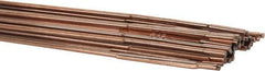Welding Material - 36 Inch Long, 1/16 Inch Diameter, Copper Coated, Carbon Steel, TIG Welding and Brazing Rod - 10 Lb., Industry Specification R45 - Exact Tool & Supply