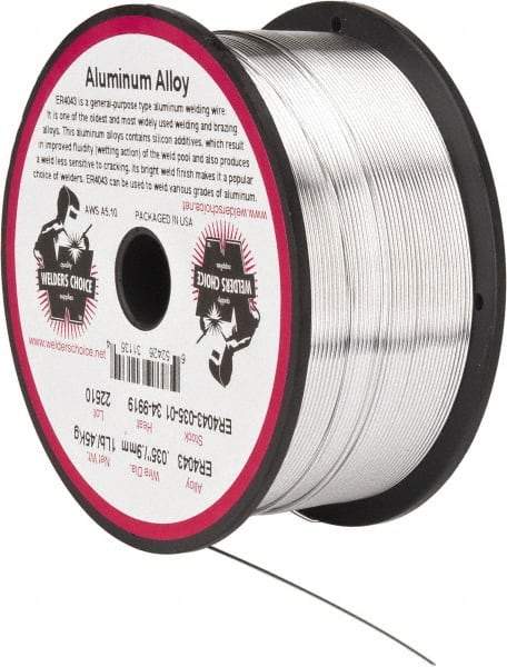 Welding Material - ER4043, 0.035 Inch Diameter, Aluminum MIG Welding Wire - 1 Lb. Roll - Exact Tool & Supply