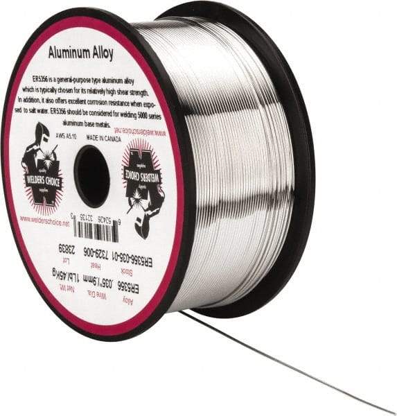 Welding Material - ER5356, 0.035 Inch Diameter, Aluminum MIG Welding Wire - 1 Lb. Roll - Exact Tool & Supply