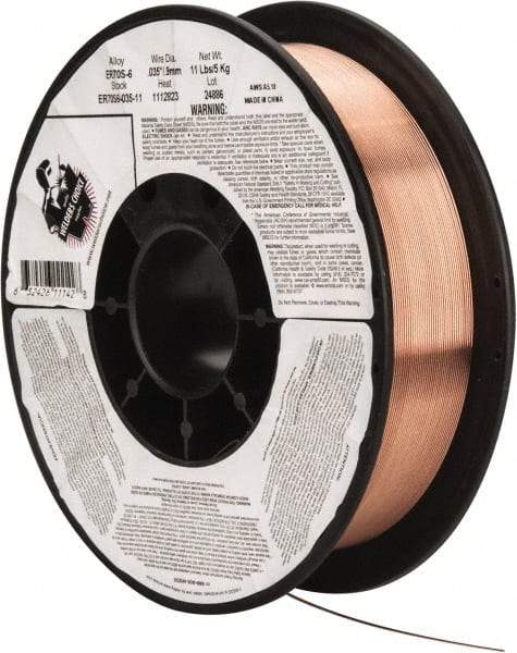 Welding Material - ER70S-6, 0.035 Inch Diameter, Carbon Steel MIG Welding Wire - 11 Lb. Roll - Exact Tool & Supply