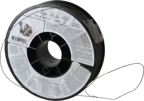 Welding Material - E70C-6M, 0.035 Inch Diameter, Metal Core, Gas Shielded, MIG Welding Wire - 11 Lb. Roll - Exact Tool & Supply