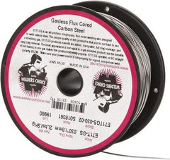 Welding Material - E71T-GS, 0.03 Inch Diameter, Flux Core, Gasless, MIG Welding Wire - 2 Lb. Roll - Exact Tool & Supply