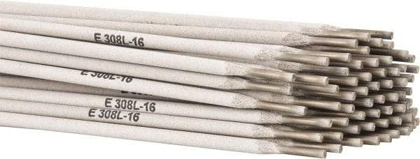 Welding Material - 14" Long, 1/8" Diam, Stainless Steel Arc Welding Electrode - E308L - Exact Tool & Supply