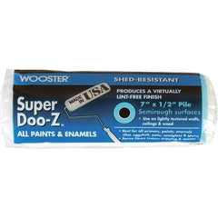Wooster Brush - 1/2" Nap, 7" Wide Paint Roller Cover - Semi-Rough Texture, Woven - Exact Tool & Supply