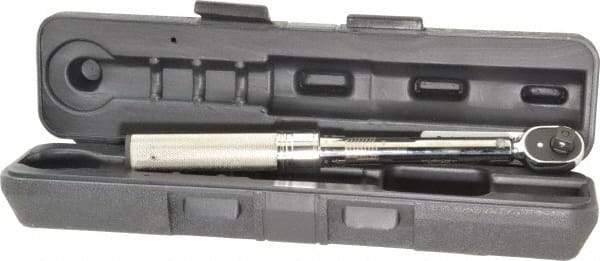 CDI - 3/8" Drive Micrometer Torque Wrench - 4 N/m to 22 N/m Torque, 10-5/32" OAL, 0.12 N/m Graduation, Ratcheting with Reverse Lever Head - Exact Tool & Supply