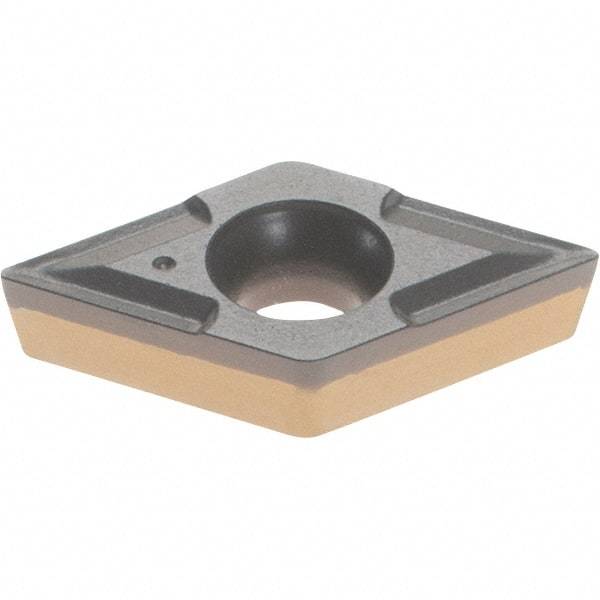 Iscar - DCMT2-0 Grade IC8250 Carbide Turning Insert - TiCN/Al2O3/TiN Finish, 55° Diamond, 1/4" Inscr Circle, 3/32" Thick, 0.0079" Corner Radius - Exact Tool & Supply