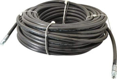 Value Collection - 1/4" ID x 1/2" OD, 4,400 Working psi, Black Thermoplastic Polyurethane Sewer Hose - 100' Long, -40 to 160°F - Exact Tool & Supply