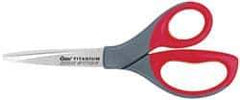 Clauss - 3-1/2" LOC, 8" OAL Titanium Shears - Right Hand, Straight Handle, For General Purpose Use - Exact Tool & Supply