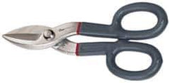 Clauss - 1-5/8" Length of Cut, Straight Pattern Tinner's Snip - 7" OAL, Nonslip Grip Handle, 20 AWG Steel Capacity - Exact Tool & Supply
