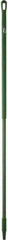 Vikan - 59 x 1-1/4" Fiberglass Squeegee Handle - European Threaded Connection, Green - Exact Tool & Supply