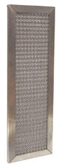 Made in USA - 10" Noml Height x 20" Noml Width x 2" Noml Depth, 75% Capture Efficiency, Permanent Air Filter - MERV 4, Aluminum Mesh, Integrated Aluminum Frame, 350 Max FPM, 1,000 CFM - Exact Tool & Supply