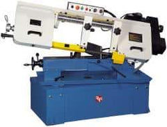 Rong Fu - 10 x 17" Max Capacity, Manual Variable Speed Pulley Horizontal Bandsaw - 30 to 110 & 98 to 360 SFPM Blade Speed, 220 Volts, 45°, 2 hp, 3 Phase - Exact Tool & Supply