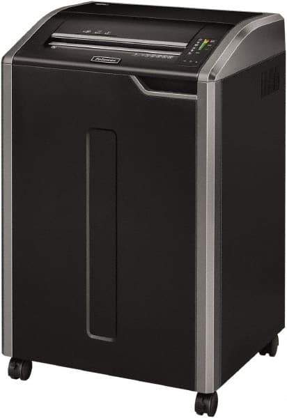 FELLOWES - 7/32" Strip, 38 Sheet Strip Cut Commercial Shredder - 20" Long x 25" Wide x 37-1/4" High, Level 2 Security, 35 Gal Wastebasket - Exact Tool & Supply