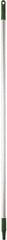 Vikan - 59 x 1" Aluminum Squeegee Handle - European Threaded Connection, Green - Exact Tool & Supply