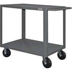 Durham - 4,000 Lb Capacity, 36" Wide x 72" Long x 37-1/2" High Heavy Duty Service Cart - 2 Shelf, Steel - Exact Tool & Supply