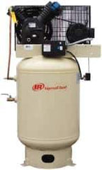 Ingersoll-Rand - 10 hp, 120 Gal Stationary Electric Vertical Air Compressor - Three Phase, 175 Max psi, 35 CFM, 230 Volt - Exact Tool & Supply