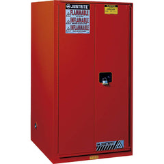 Justrite - 2 Door 2 Shelf 60 Gal Safety Cabinet for Flammable Substances - Exact Tool & Supply