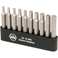 Wiha - 10 Piece, 1/4" Drive Screwdriver Power Bit Set - 1/4" Hex - Exact Tool & Supply