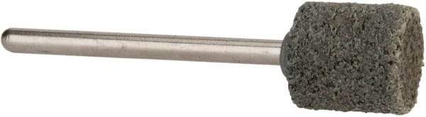 Rex Cut Product - 1/2" Head Diam x 1/2" Thickness, W185, Cylinder End, Aluminum Oxide Mounted Point - Tan, Medium Grade, 34,500 RPM - Exact Tool & Supply