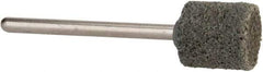 Rex Cut Product - 1/2" Head Diam x 1/2" Thickness, W185, Cylinder End, Aluminum Oxide Mounted Point - Tan, Medium Grade, 34,500 RPM - Exact Tool & Supply