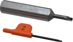 Kennametal - 0.208" Min Bore Diam, 3-3/8" OAL, 5/8" Shank Diam, CCBI Indexable Boring Bar - 7/8" Max Bore Depth, CDC Insert, Screw Holding Method - Exact Tool & Supply