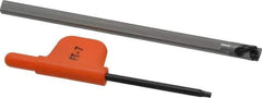 Kennametal - 0.275" Min Bore Diam, 3-1/2" OAL, 3/16" Shank Diam, FSBI Indexable Boring Bar - 3/4" Max Bore Depth, TD.. Insert, Screw Holding Method - Exact Tool & Supply